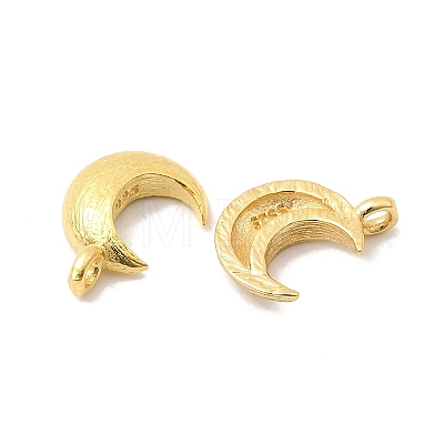 925 Sterling Silver Textured Moon Charms STER-K188-09B-G-1