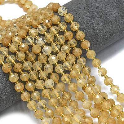 Synthetic Smoky Quartz Beads Strands G-K389-E28-01-1