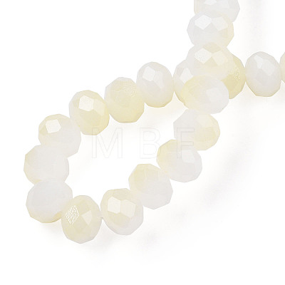 Two-Tone Imitation Jade Glass Beads Strands GLAA-T033-01C-01-1
