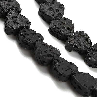 Synthetic Lava Rock Dyed Beads Strands G-R010-01F-1