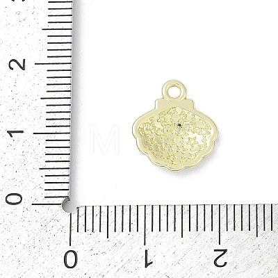 Rack Plating Alloy Enamel and Rhinestone Pendants PALLOY-R151-40G-03-1