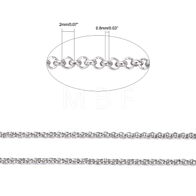 304 Stainless Steel Rolo Chains CHS-R006-2mm-1