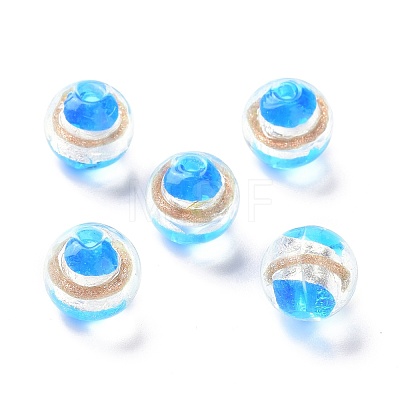 Handmade Silver Foil Lampwork Beads GLAA-Z001-05C-1