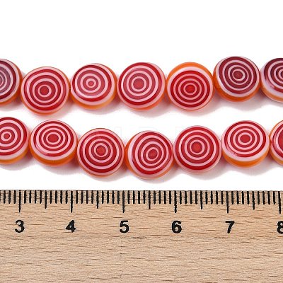 Handmade Lampwork Beads Strands LK-R004-49F-1