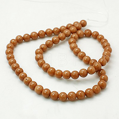 Natural Mashan Jade Round Beads Strands G-D263-12mm-XS27-1