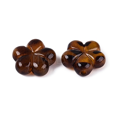 Leopard Print Opaque Acrylic Beads OACR-N162-19A-1