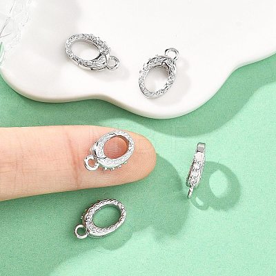 SHEGRACE Brass Micro Pave Clear Cubic Zirconia Spring Gate Rings XGRQ58246-760P-1