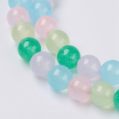 Natural White Jade Beads Strands G-G756-01-4mm-1