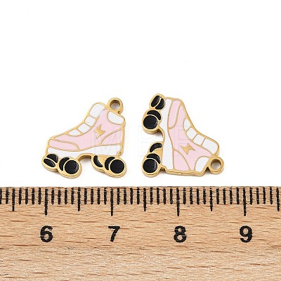 304 Stainless Steel Enamel Charms STAS-C137-06B-G-1