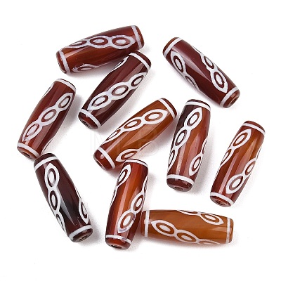 Tibetan Style dZi Beads TDZI-E004-65-1