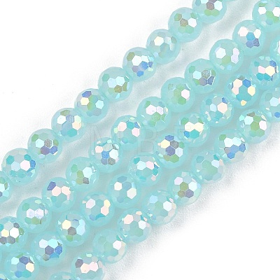 Electroplate Glass Beads Strands EGLA-B013-01A-AB03-1