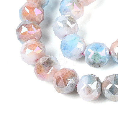 Anti-Tarnish Electroplate Glass Beads Strands GLAA-N010-10mm-16-1