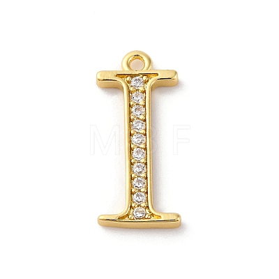 Rack Plating Brass Micro Pave Cubic Zirconia Pendant KK-H449-76G-03-1