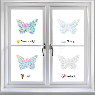 Waterproof PVC Colored Laser Stained Window Film Static Stickers DIY-WH0314-085-1