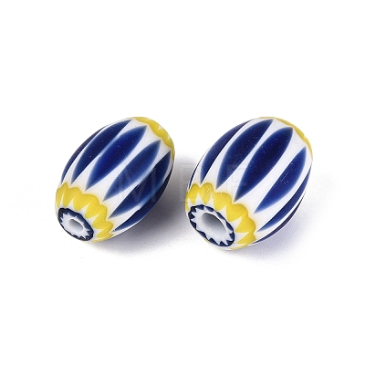 Handmade Millefiori Glass Barrel Beads LA-N002-23A-1