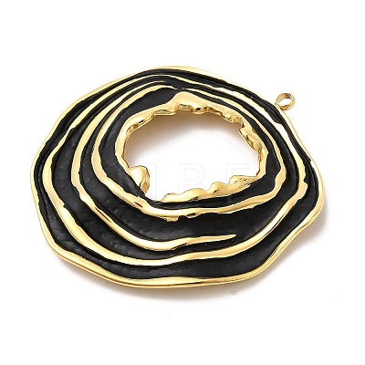 304 Stainless Steel Enamel Big Pendants STAS-P427-03G-01-1