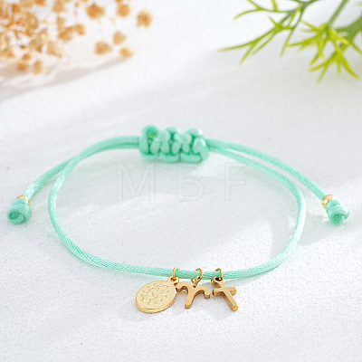 Brass Constellation Cross Charm Bracelets IC8656-3-1
