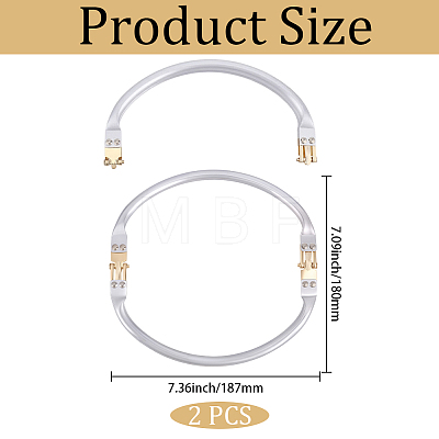 2Pcs Aluminum Purse Handle Frames PURS-BBC0001-11B-1