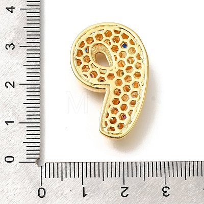 Brass Cubic Zirconia Pendants KK-M295-13G-P-1