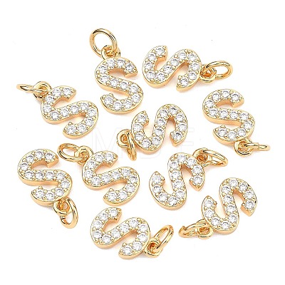 SHEGRACE Brass Micro Pave Clear Cubic Zirconia Pendants XGRQ29326-394G-S-1