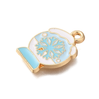 Christmas Theme Alloy Enamel Pendants FIND-M039-02G-1