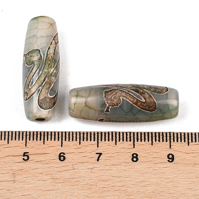 Tibetan Style dZi Beads TDZI-E004-58-1
