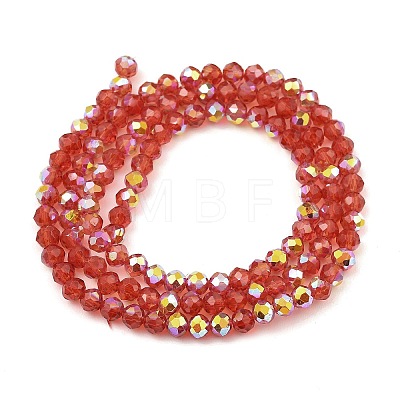 Baking Painted Transparent Glass Beads Strands DGLA-A034-J4mm-B08-1