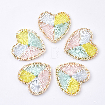 Four-color Polyester Thread Woven Pendants FIND-S319-04-1
