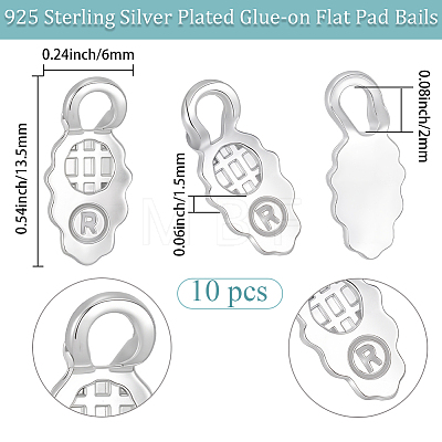 10Pcs Alloy Pinch Bails FIND-BBC0005-20-1