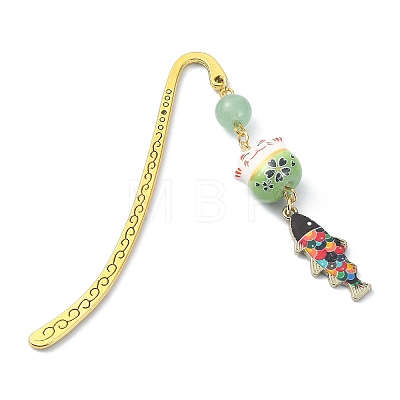 Japanese Style Maneki-neko Bookmark AJEW-JK00260-01-1