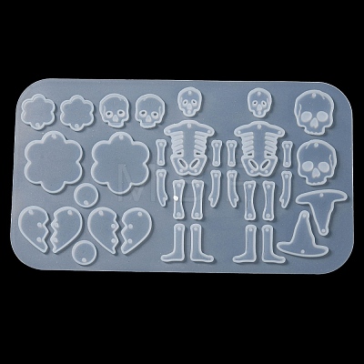 Halloween Theme Silicone Pendant Molds LS-DIY-Q030-05B-1