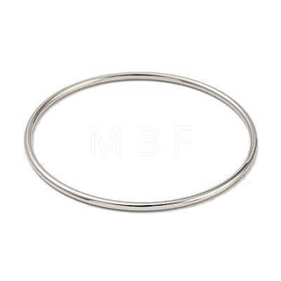 304 Stainless Steel Simple Plain Bangle for Women BJEW-F461-01C-P-1