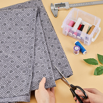 Plum Blossom Pattern Non-woven Polyester Anti-Skid Fabrics DIY-WH0304-945C-1