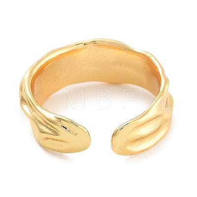 Rack Plating Brass Open Cuff Rings RJEW-Z059-04G-1