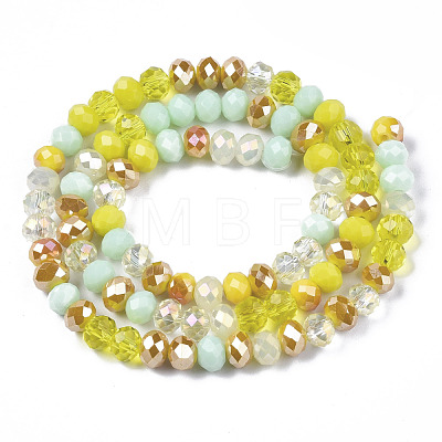 Electroplate Glass Beads Strands EGLA-N002-12H-1