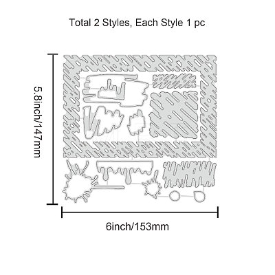 Carbon Steel Cutting Dies Stencils DIY-WH0309-1101-1