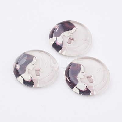 Tempered Glass Cabochons GGLA-33D-9-1