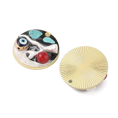 Rack Plating Alloy Enamel Pendants FIND-Z062-01G-02-1