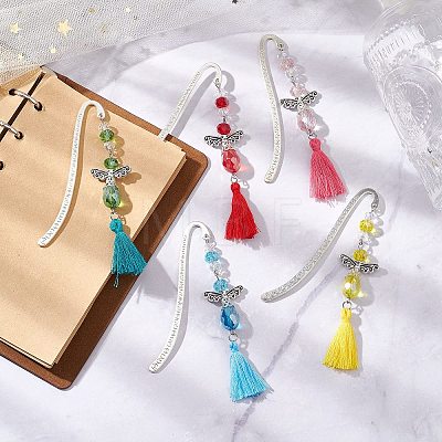 Tibetan Style Alloy Hook Bookmarks AJEW-JK00333-1