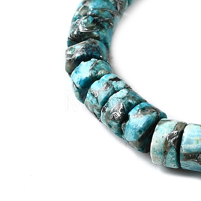 Synthetic Silver Line Turquoise Beads Strands G-L617-F03-3x6mm-1