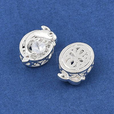 Rack Plating Brass Micro Pave Cubic Zirconia Beads KK-F879-01S-02-1