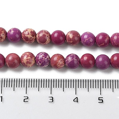 Synthetic Imperial Jasper Dyed Beads Strands G-D077-A01-01G-1