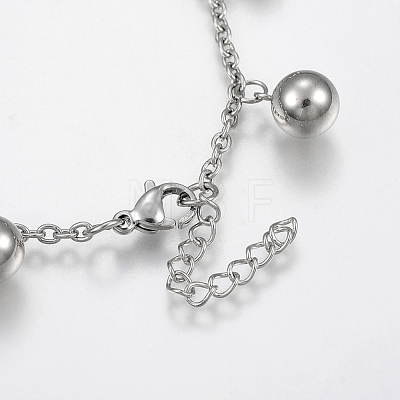 304 Stainless Steel Anklets AJEW-G016-01P-1