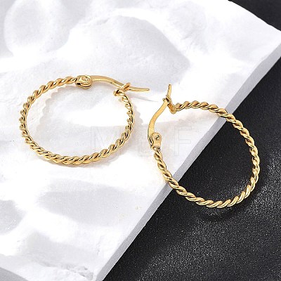 201 Stainless Steel Hoop Earrings EJEW-Q026-13G-B-1