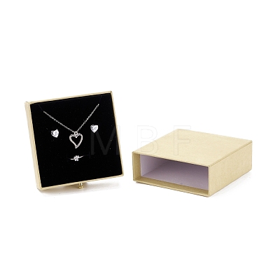 Square Paper Drawer Jewelry Set Box CON-C011-03B-06-1