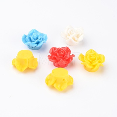 Flower Rose Resin Beads X-RESI-B3244-M-1
