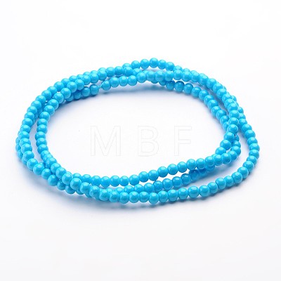 Painted Glass Bead Strands DGLA-S071-4mm-12-1