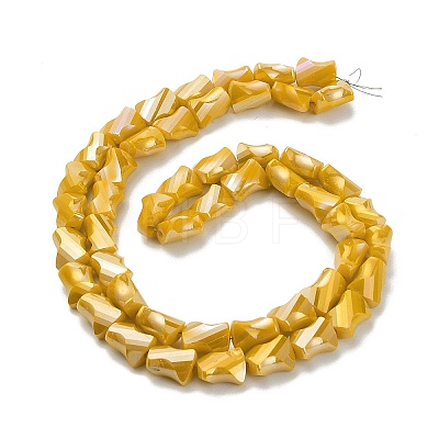 Electroplated Glass Beads Strands GLAA-G092-A-08-1