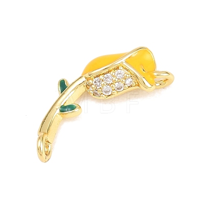 Brass Micro Pave Cubic Zirconia Pendants KK-H273-35G-02-1
