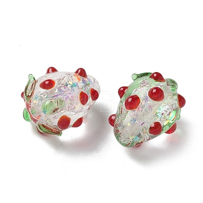 Handmade Foil Lampwork Bumpy Beads Strands FOIL-Z001-05D-1